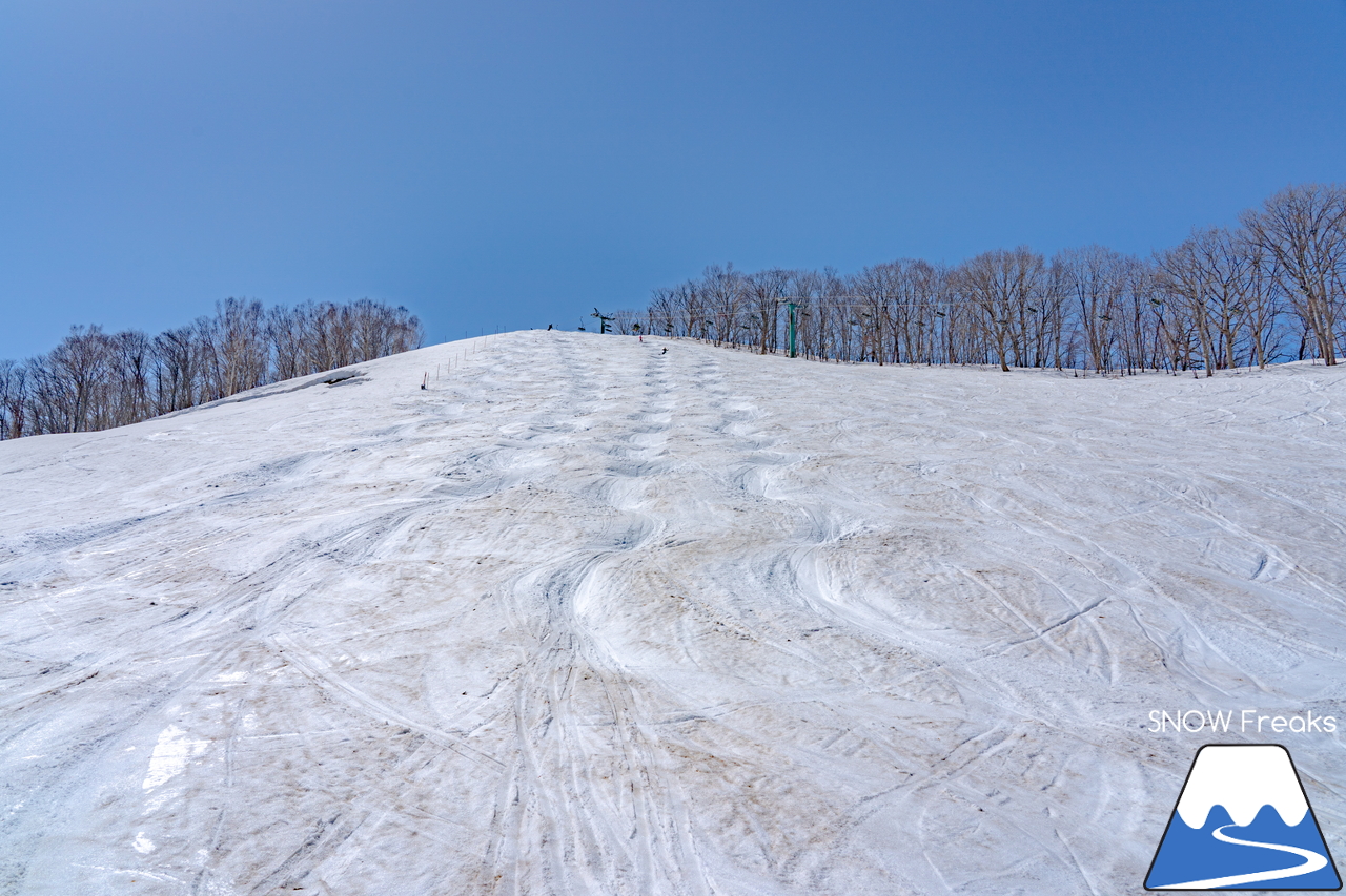 朝里川温泉スキー場｜豊富な残雪のおかげで、4月10日（日）まで営業延長中！日本海を眺めながら、のんびり春スキー＆スノーボードを楽しみましょう♪